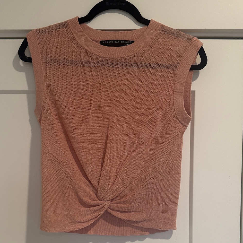 Veronica Beard Blush Twist Muscle Tee